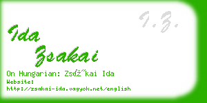 ida zsakai business card